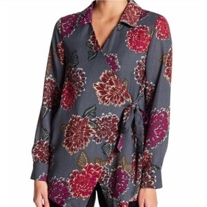 Emelia floral wrap top